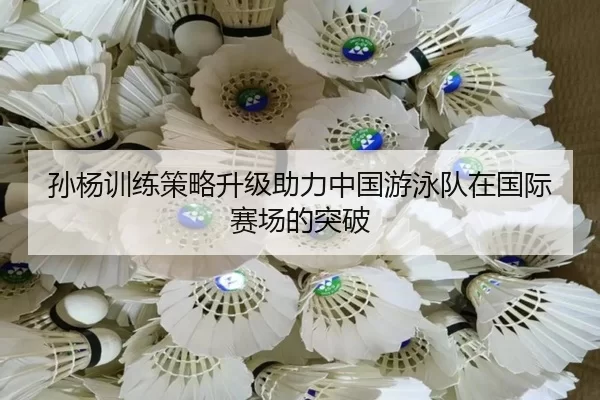 孙杨训练策略升级助力中国游泳队在国际赛场的突破